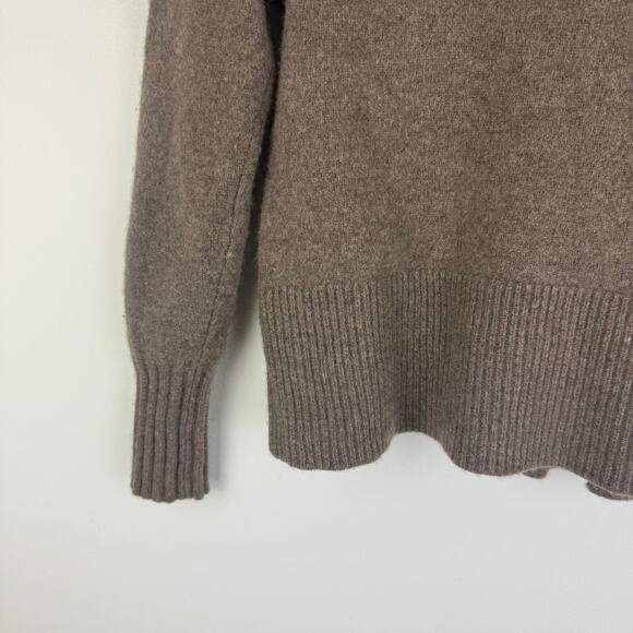 Eudon Choi Womens Mixed Knit Layered Hem 100% Wool Tan Turtleneck Sweater Small - Picture 7 of 10